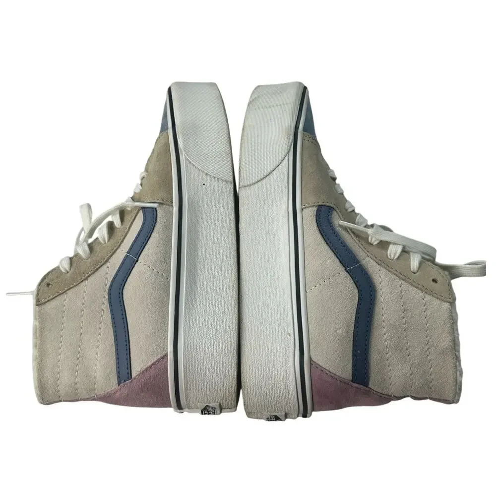 Vans Sk8 Hi Tapered‎ Stackform Pig Suede Shoes Women's 8.5 Men's 7 Pastel EUC